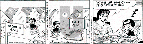 Nancy on Monday April 6, 1998 Comic Strip