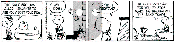 Peanuts on Wednesday March 11, 1987 Comic Strip