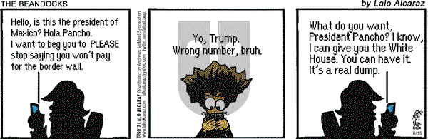 La Cucaracha on Tuesday August 15, 2017 Comic Strip
