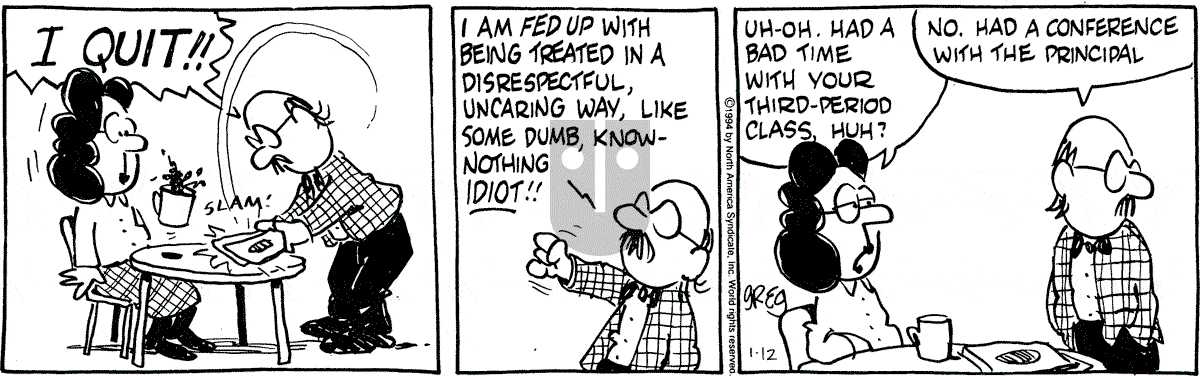 Luann - Wednesday January 12, 1994 Comic Strip
