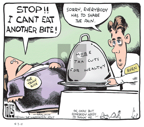 Tom Toles - Thursday April 7, 2011 Comic Strip