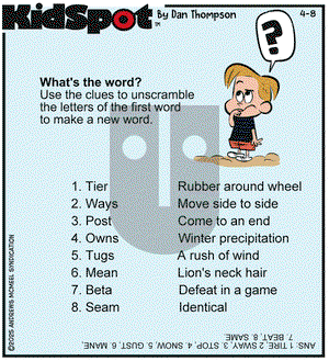 KidSpot on Tuesday April 8, 2025 Comic Strip
