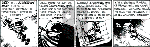 Calvin and Hobbes - Tuesday October 10, 1989 Comic Strip