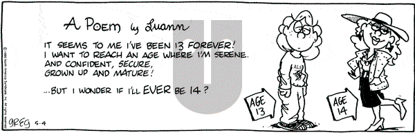 Luann on Thursday May 4, 1989 Comic Strip