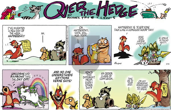 Over the Hedge on Sunday February 18, 2018 Comic Strip