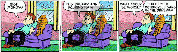 Garfield on Monday September 11, 1989 Comic Strip