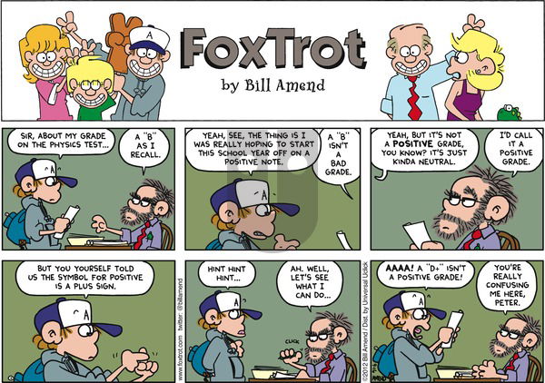 FoxTrot - Sunday September 16, 2012 Comic Strip