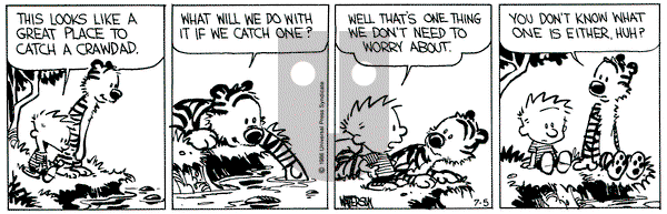 Calvin and Hobbes on Saturday July 5, 1986 Comic Strip
