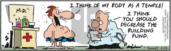 Frank and Ernest on Monday April 25, 2011 Comic Strip