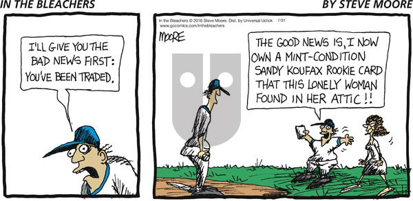 In the Bleachers - Sunday July 31, 2016 Comic Strip