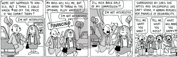 Cathy Classics on Thursday September 7, 1995 Comic Strip