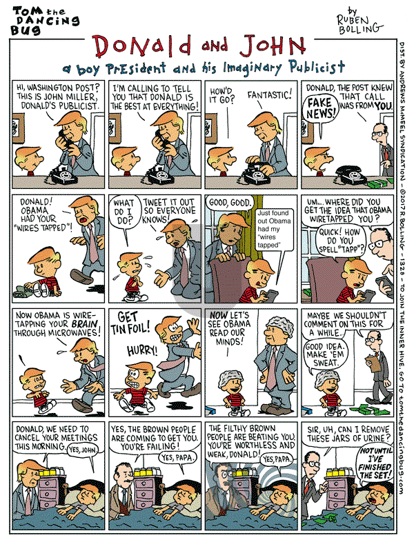 Tom the Dancing Bug on Friday March 10, 2017 Comic Strip