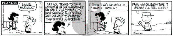 Peanuts on Wednesday January 19, 1966 Comic Strip