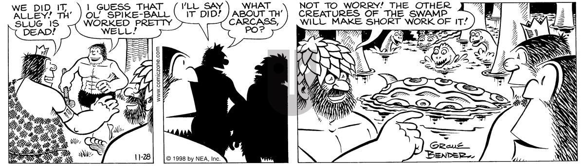 Alley Oop - Saturday November 28, 1998 Comic Strip