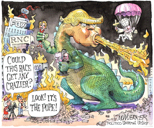 Matt Wuerker - Saturday February 20, 2016 Comic Strip