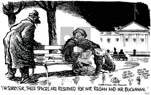 Pat Oliphant on Friday December 12, 1986 Comic Strip