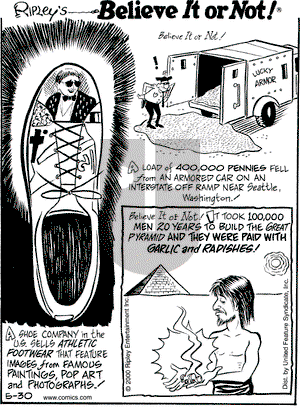 Ripley's Believe It or Not on Tuesday May 30, 2000 Comic Strip
