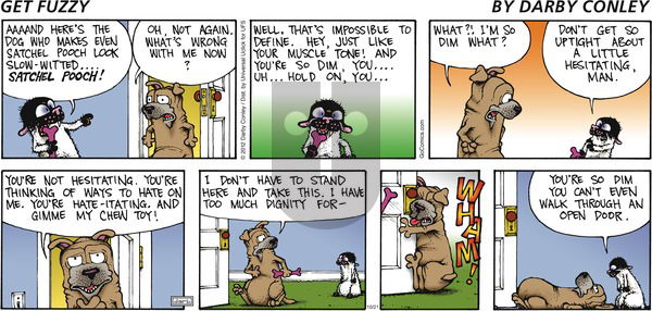 Get Fuzzy on Sunday October 21, 2012 Comic Strip
