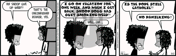 The Boondocks on Monday September 2, 2002 Comic Strip