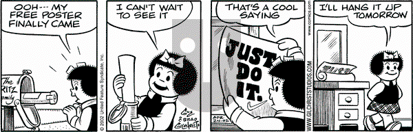 Nancy on Wednesday April 24, 2002 Comic Strip
