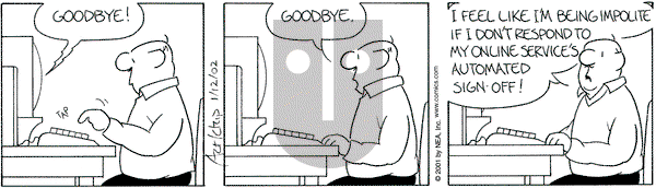 The Born Loser on Thursday January 31, 2002 Comic Strip