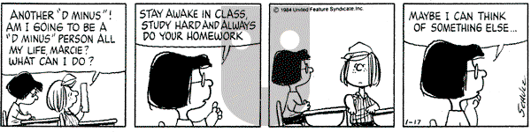 Peanuts - Tuesday January 17, 1984 Comic Strip