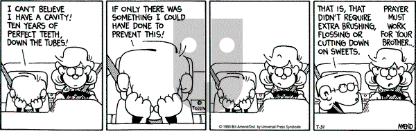 FoxTrot on Saturday July 31, 1993 Comic Strip