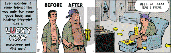Lucky Cow - Saturday January 21, 2006 Comic Strip