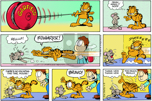 Garfield - Sunday April 5, 1998 Comic Strip