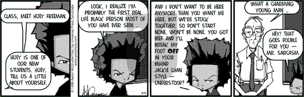 The Boondocks on Friday April 11, 2014 Comic Strip