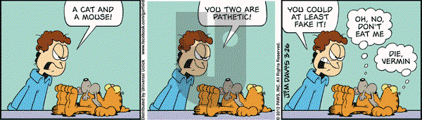 Garfield - Monday March 26, 2012 Comic Strip
