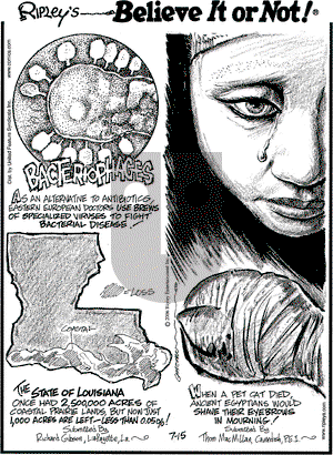 Ripley's Believe It or Not on Saturday July 15, 2006 Comic Strip