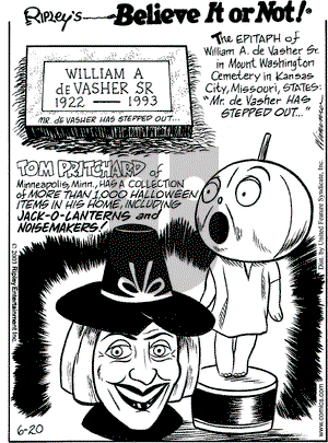 Ripley's Believe It or Not on Friday June 20, 2003 Comic Strip