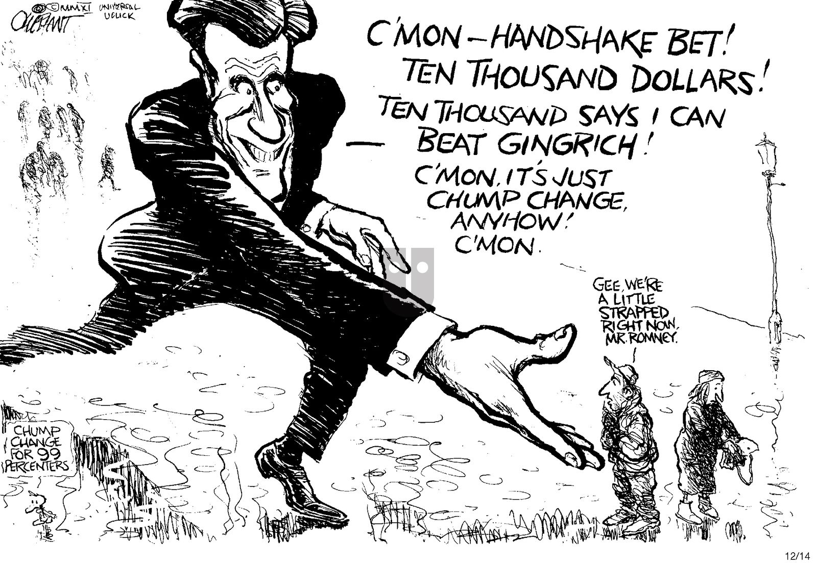 Pat Oliphant - Wednesday December 14, 2011 Comic Strip