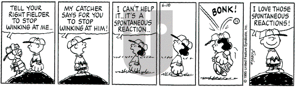 Peanuts on Saturday June 10, 1995 Comic Strip