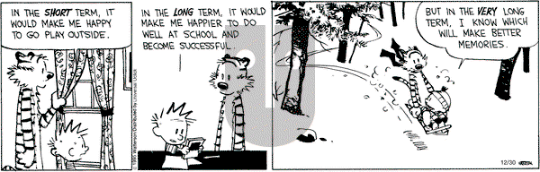 Calvin and Hobbes - Wednesday December 30, 2015 Comic Strip