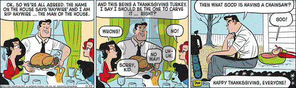 Rip Haywire on Thursday November 23, 2017 Comic Strip