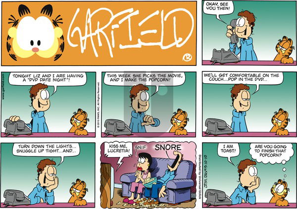 Garfield on Sunday October 10, 2010 Comic Strip