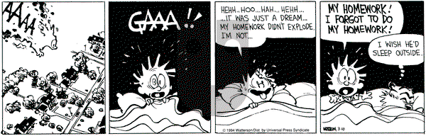 Calvin and Hobbes on Thursday March 10, 1994 Comic Strip