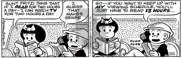 Nancy - Wednesday August 27, 2003 Comic Strip