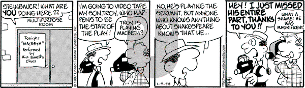 Drabble on Friday January 9, 1998 Comic Strip