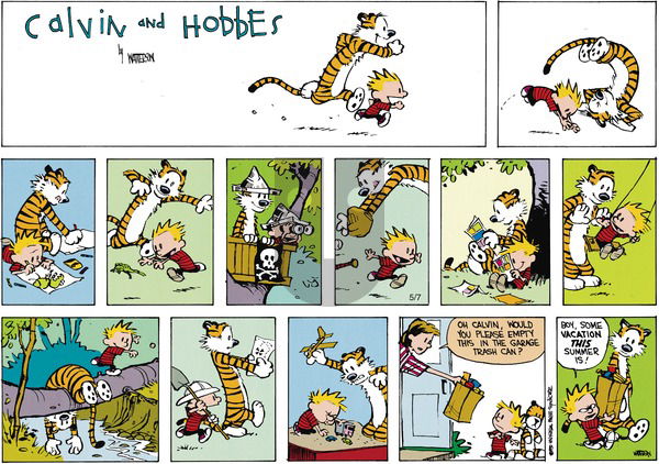 Calvin and Hobbes - Sunday August 7, 1994 Comic Strip