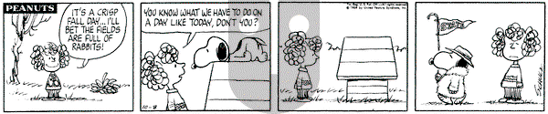 Peanuts on Wednesday October 8, 1969 Comic Strip