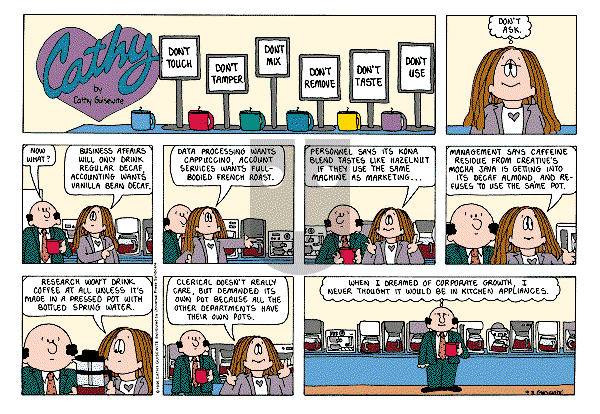 Cathy Classics - Sunday September 8, 1996 Comic Strip