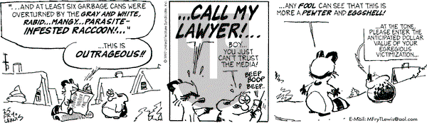Over the Hedge on Wednesday February 5, 1997 Comic Strip