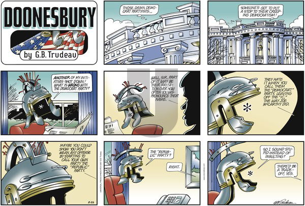 Doonesbury on Sunday February 25, 2007 Comic Strip