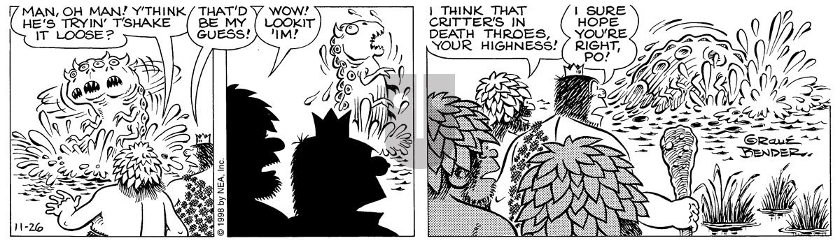 Alley Oop - Thursday November 26, 1998 Comic Strip