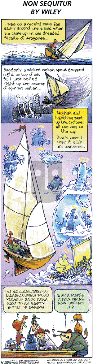 Non Sequitur on Sunday April 21, 2002 Comic Strip