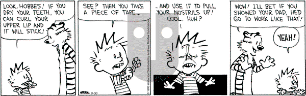 Calvin and Hobbes - Saturday September 30, 2023 Comic Strip