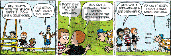 Cleats on Tuesday August 20, 2002 Comic Strip